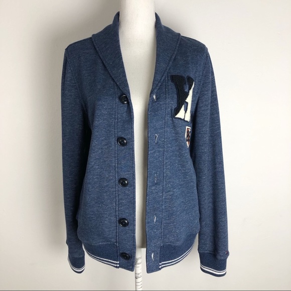 Tommy Hilfiger Jackets & Blazers - Tommy Hilfiger Jacket Sweater Soft 85 Logo Navy NY